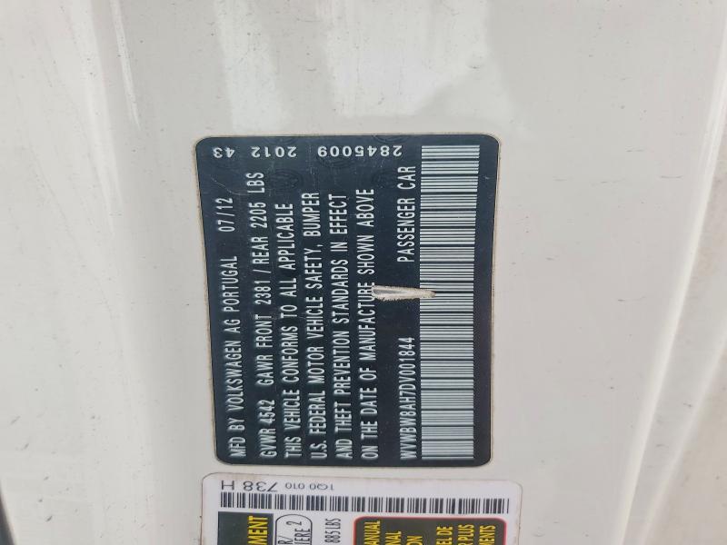 Продажа на аукционе авто 2013 Volkswagen Eos, vin: WVWBW8AH7DV001844, номер лота: 56404756