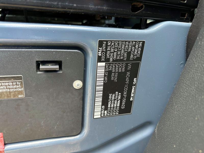 Продажа на аукционе авто 2019 Mercedes-benz Sprinter, vin: WD4PF1CD3KP150623, номер лота: 52986696