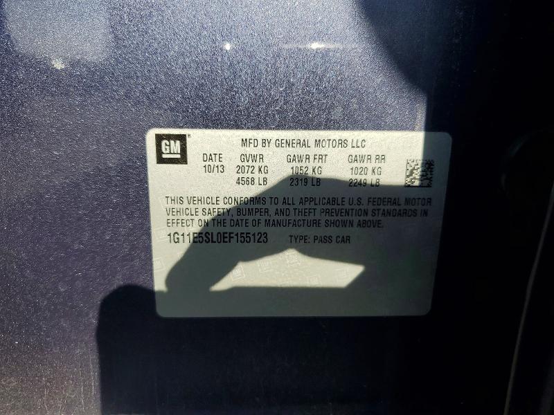Продажа на аукционе авто 2014 Chevrolet Malibu, vin: 1G11E5SL0EF155123, номер лота: 57047016