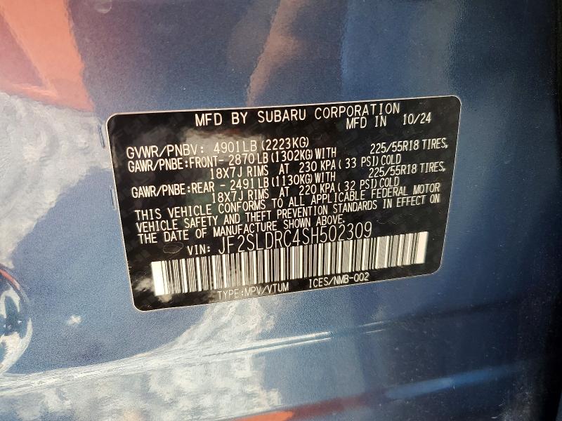 Продажа на аукционе авто 2025 Subaru Forester, vin: JF2SLDRC4SH502309, номер лота: 56353196