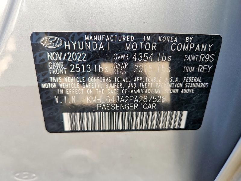 Aukcja sprzedaży 2023 Hyundai Sonata, vin: KMHL64JA2PA287528, numer aukcji: 57688896