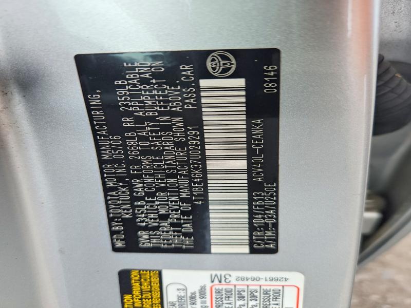 2007 Toyota Camry მანქანა იყიდება აუქციონზე, vin: 4T1BE46K37U029291, აუქციონის ნომერი: 57867826
