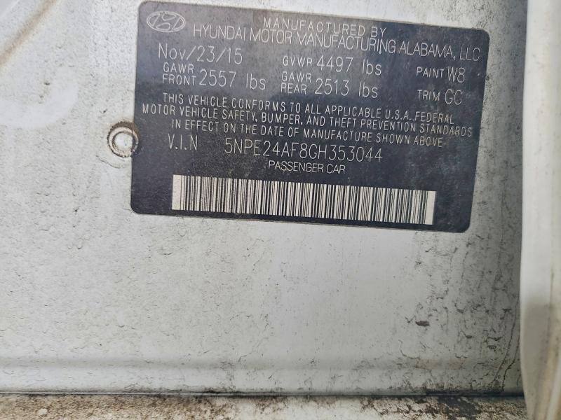 Aukcja sprzedaży 2016 Hyundai Sonata, vin: 5NPE24AF8GH353044, numer aukcji: 58454686