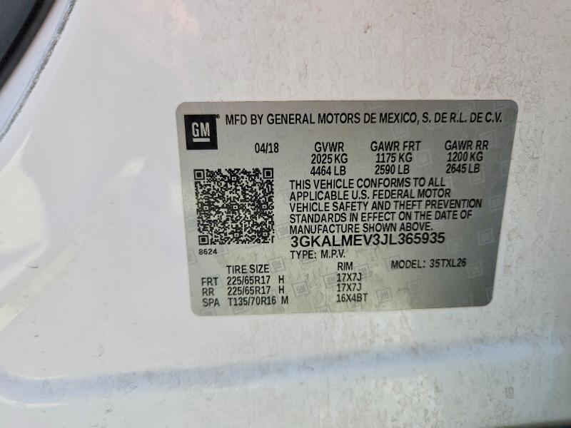 Продажа на аукционе авто 2018 Gmc Terrain, vin: 3GKALMEV3JL365935, номер лота: 57083466