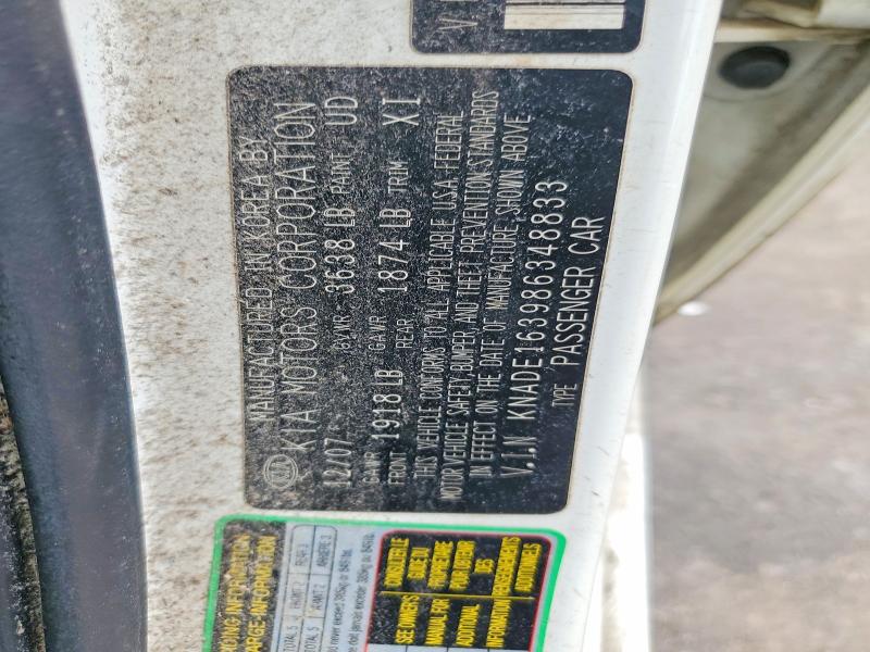 56828156 :رقم المزاد ، KNADE163986348833 vin ، 2008 Kia Rio مزاد بيع