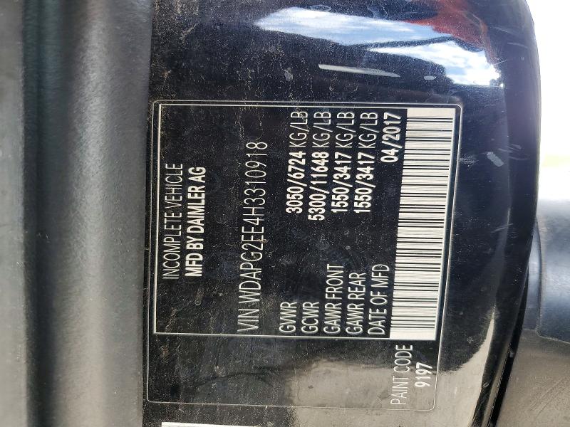 56561516 :رقم المزاد ، WDAPG2EE4H3310918 vin ، 2017 Mercedes-benz Metris مزاد بيع