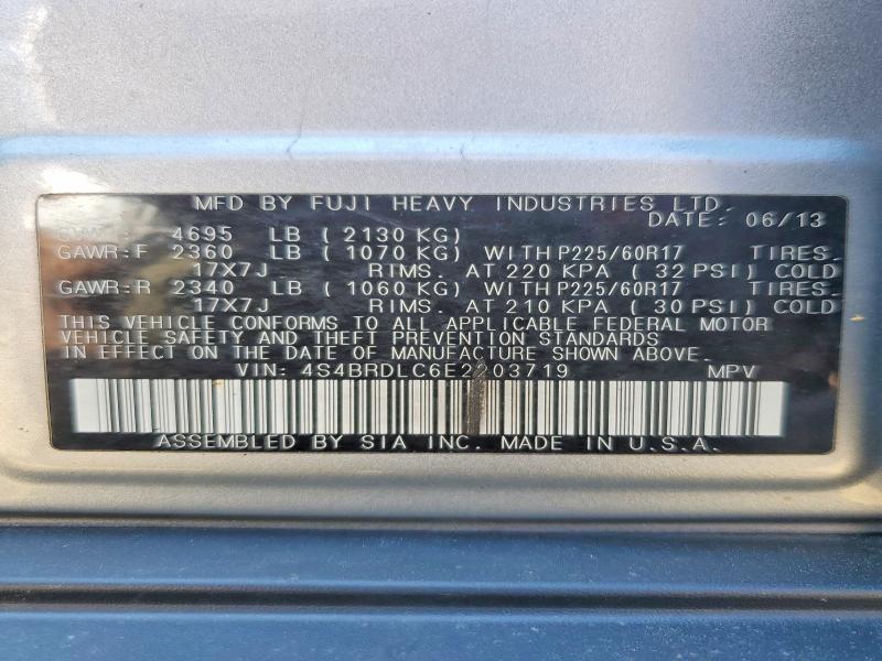 Aukcja sprzedaży 2014 Subaru Outback, vin: 4S4BRDLC6E2203719, numer aukcji: 56354956