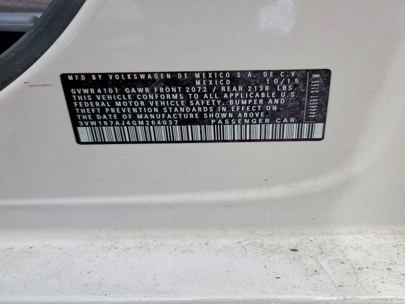 Продажа на аукционе авто 2016 Volkswagen Jetta, vin: 3VW167AJ4GM264037, номер лота: 59018656