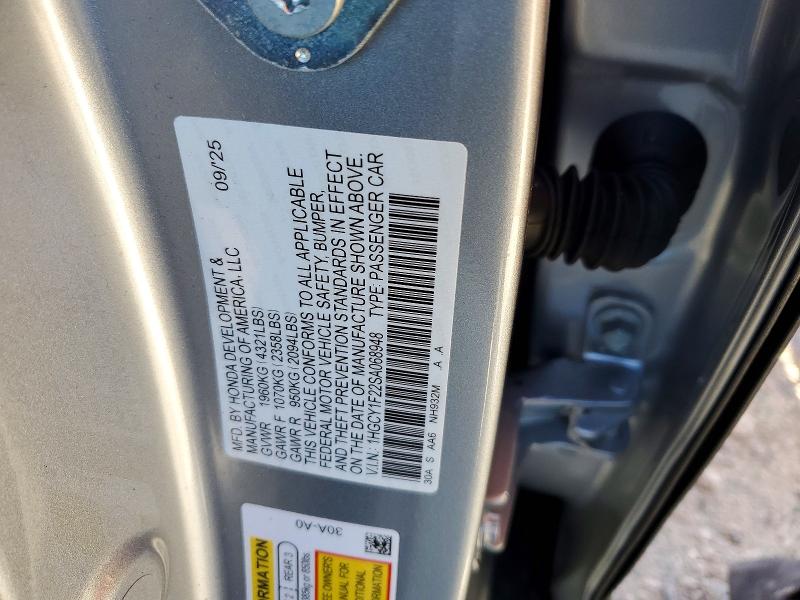 Aukcja sprzedaży 2025 Honda Accord, vin: 1HGCY1F22SA068948, numer aukcji: 59055286