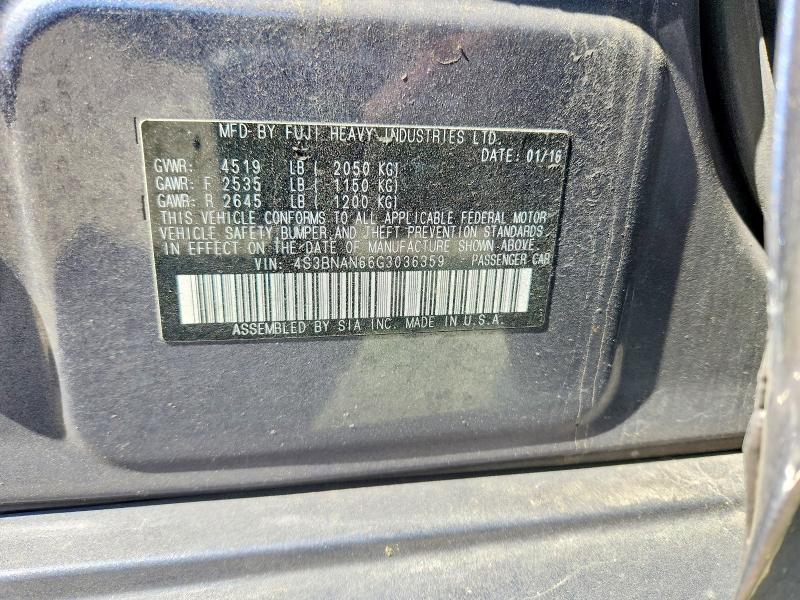 2016 Subaru Legacy მანქანა იყიდება აუქციონზე, vin: 4S3BNAN66G3036359, აუქციონის ნომერი: 55334266