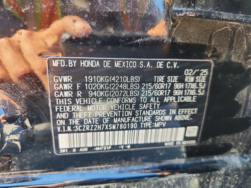 Aukcja sprzedaży 2025 Honda Hr-v, vin: 3CZRZ2H7XSM780190, numer aukcji: 56501846
