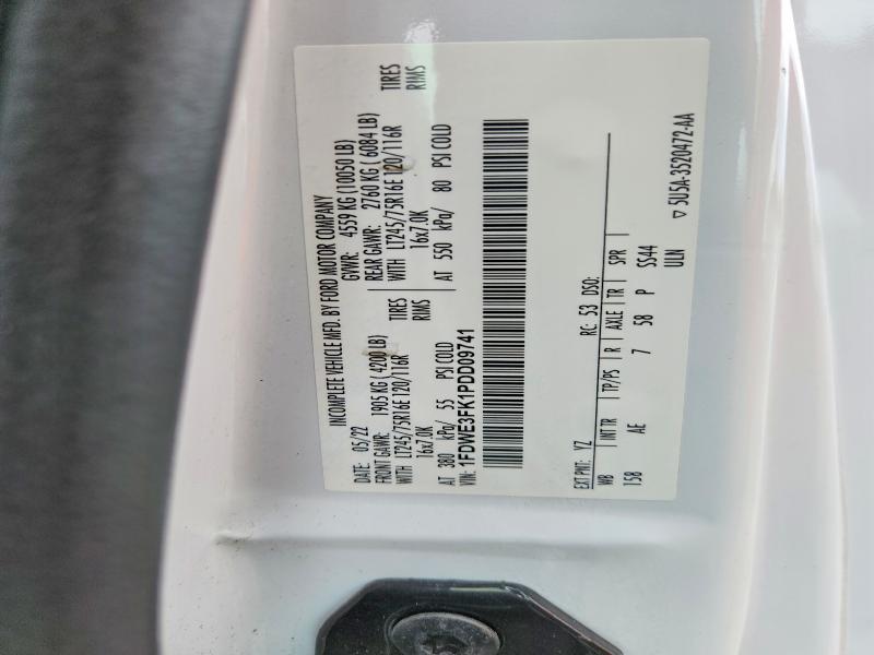 55573186 :رقم المزاد ، 1FDWE3FK1PDD09741 vin ، 2023 Ford E350 مزاد بيع
