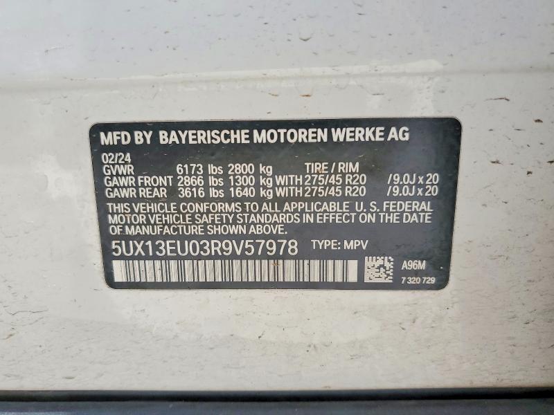 Aukcja sprzedaży 2024 Bmw X5, vin: 5UX13EU03R9V57978, numer aukcji: 55464976