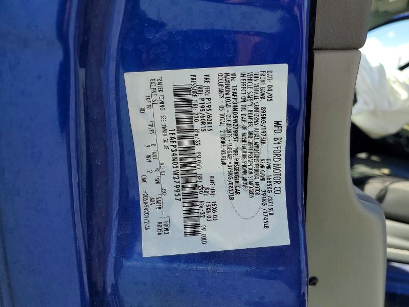 Продажа на аукционе авто 2005 Ford Focus, vin: 1FAFP34N05W279957, номер лота: 55433386