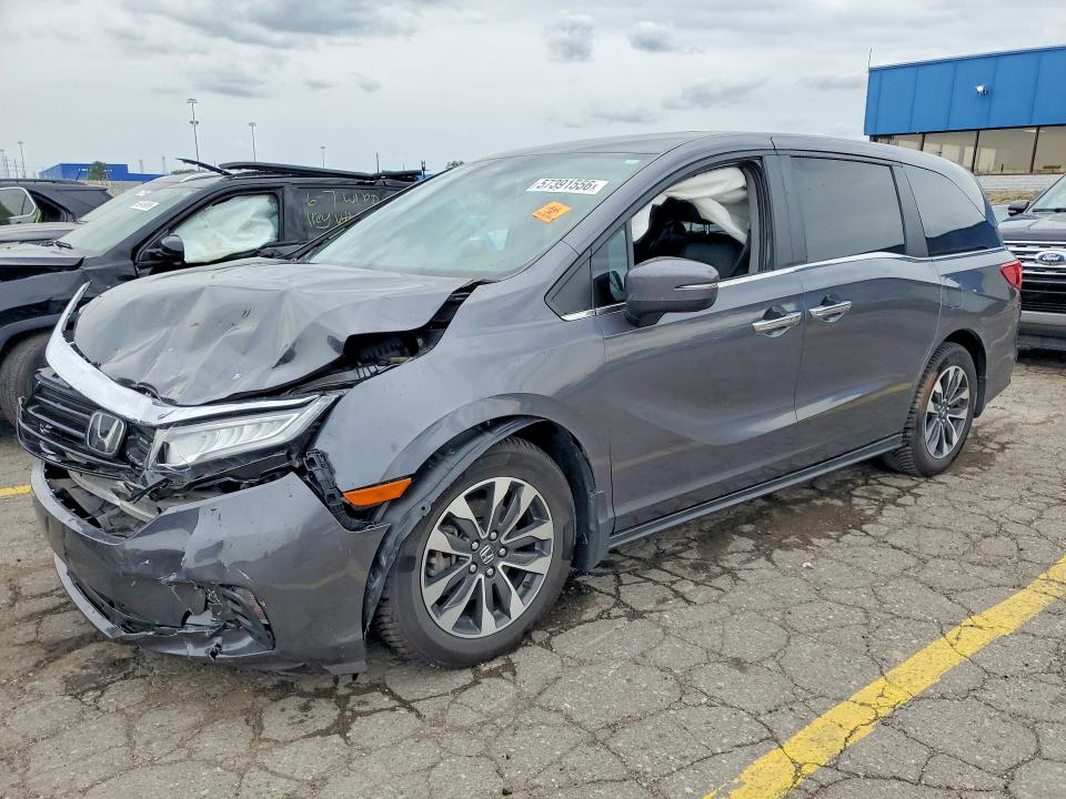 57391556 :رقم المزاد ، 5FNRL6H68PB010653 vin ، 2023 Honda Odyssey مزاد بيع