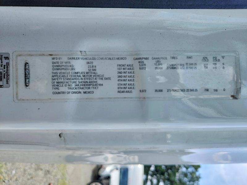 Продаж на аукціоні авто 2023 Freightliner Cascadia 126, vin: 3AKJHHDR8PSUB2494, номер лоту: 56440776