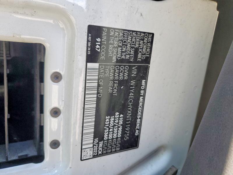 Продаж на аукціоні авто 2022 Mercedes Benz Sprinter, vin: W1Y4ECHYXNT119755, номер лоту: 57716606