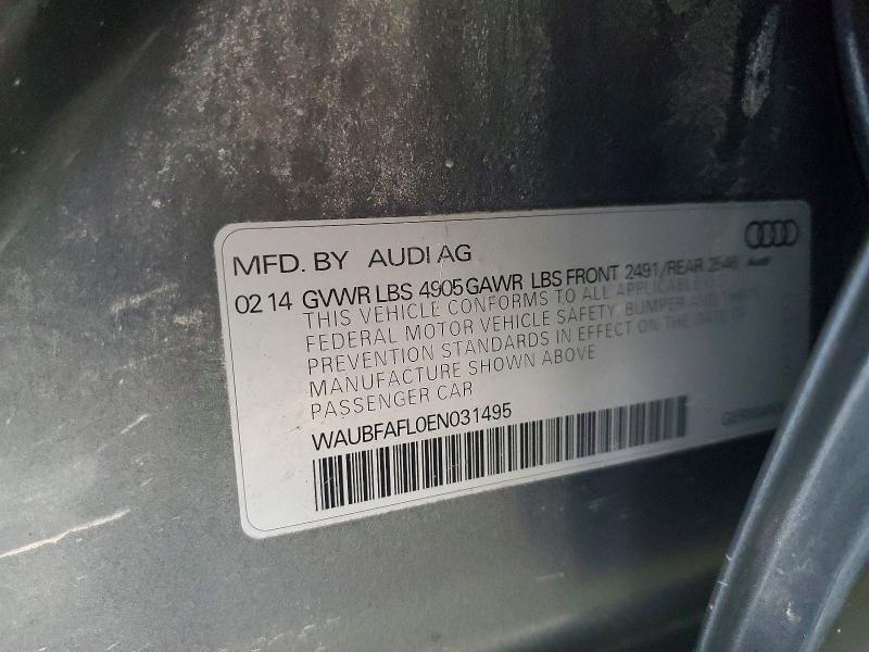 Aukcja sprzedaży 2014 Audi A4, vin: WAUBFAFL0EN031495, numer aukcji: 56623056