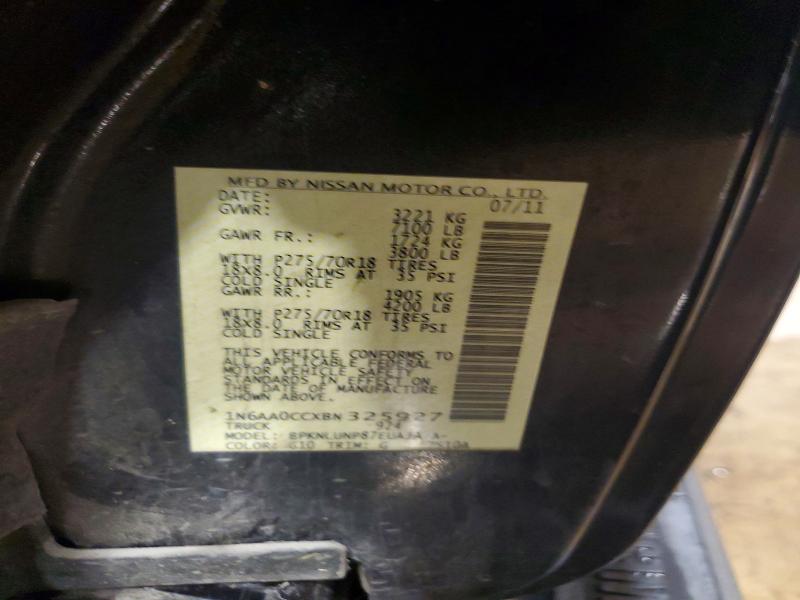 Aukcja sprzedaży 2011 Nissan Titan, vin: 1N6AA0CCXBN325927, numer aukcji: 57198966