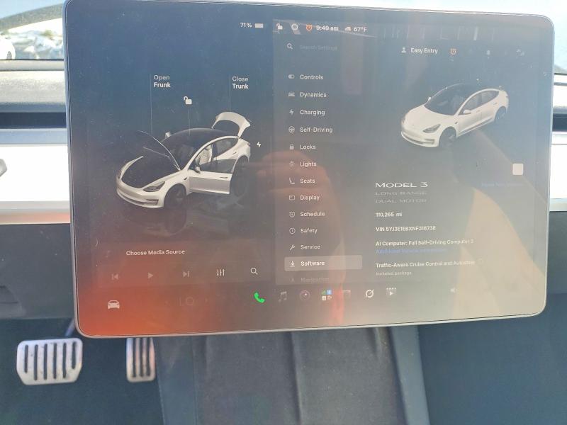 Aukcja sprzedaży 2022 Tesla Model 3, vin: 5YJ3E1EBXNF316738, numer aukcji: 55782356