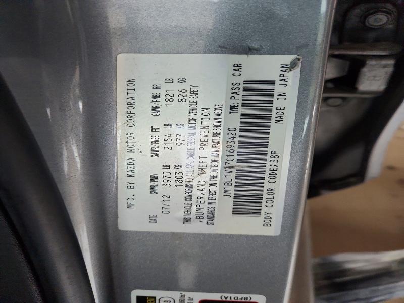 55957056 :رقم المزاد ، JM1BL1V77C1693420 vin ، 2012 Mazda 3 مزاد بيع