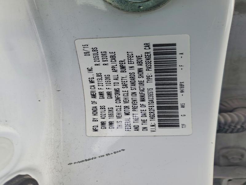Aukcja sprzedaży 2016 Honda Accord, vin: 1HGCR2F87GA036575, numer aukcji: 58250356