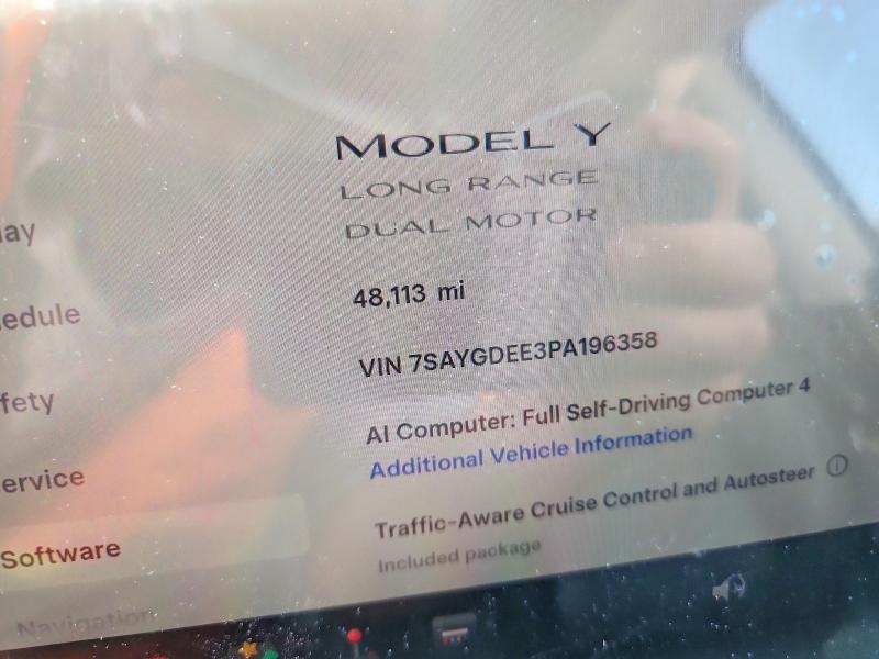 55752646 :رقم المزاد ، 7SAYGDEE3PA196358 vin ، 2023 Tesla Model Y مزاد بيع