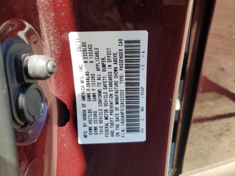 Продаж на аукціоні авто 2012 Acura Tl, vin: 19UUA9F51CA002202, номер лоту: 55410196
