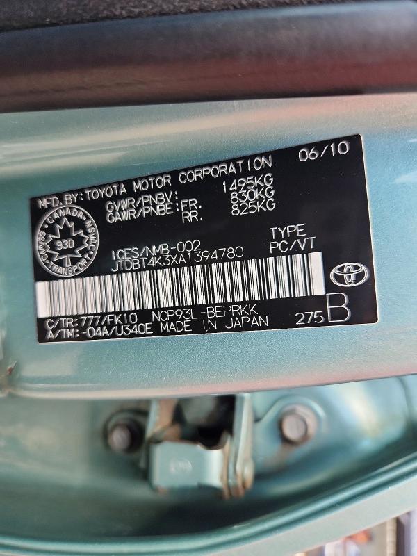 Продажа на аукционе авто 2010 Toyota Yaris, vin: JTDBT4K3XA1394780, номер лота: 56432996