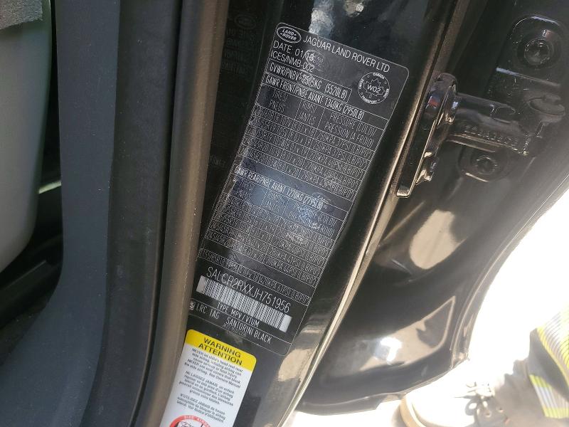 Продаж на аукціоні авто 2018 Land Rover Discovery Sport, vin: SALCR2RXXJH751956, номер лоту: 56093396