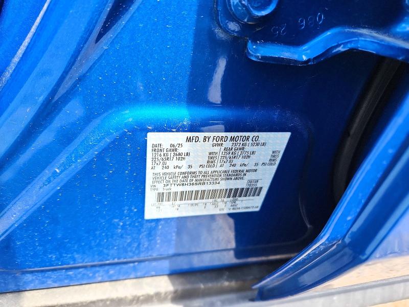 2025 Ford Maverick მანქანა იყიდება აუქციონზე, vin: 3FTTW8H36SRB13334, აუქციონის ნომერი: 58360386