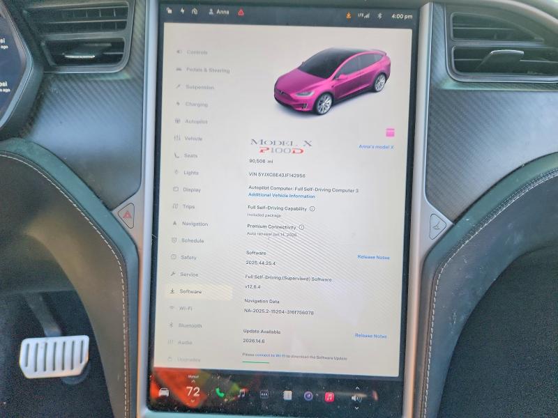 2018 Tesla Model X მანქანა იყიდება აუქციონზე, vin: 5YJXCBE43JF142956, აუქციონის ნომერი: 56355436
