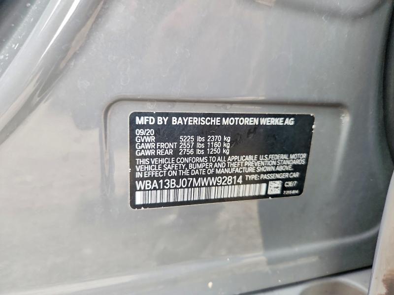 Продаж на аукціоні авто 2021 Bmw 530, vin: WBA13BJ07MWW92814, номер лоту: 59072436