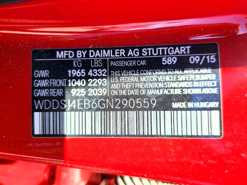 Продаж на аукціоні авто 2016 Mercedes-benz Cla, vin: WDDSJ4EB6GN290559, номер лоту: 48825056