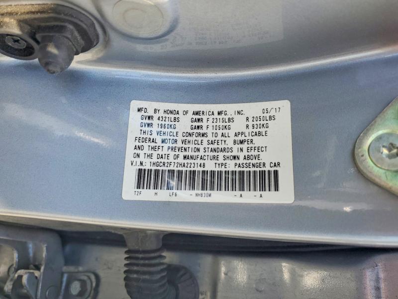 Aukcja sprzedaży 2017 Honda Accord, vin: 1HGCR2F72HA223148, numer aukcji: 56174776