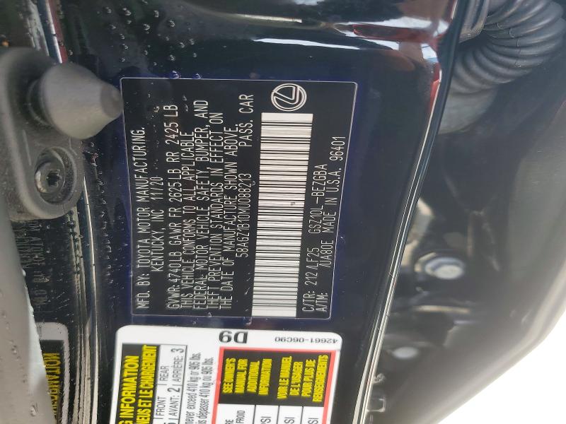 Продаж на аукціоні авто 2021 Lexus Es 350, vin: 58AGZ1B10MU088213, номер лоту: 55050386