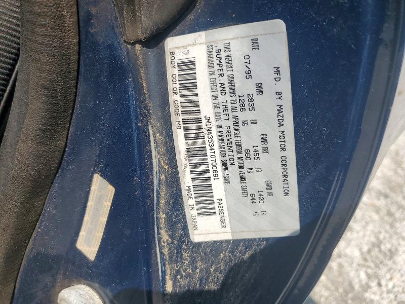 Продаж на аукціоні авто 1996 Mazda Mx-5 Miata, vin: JM1NA3534T0700681, номер лоту: 55563216