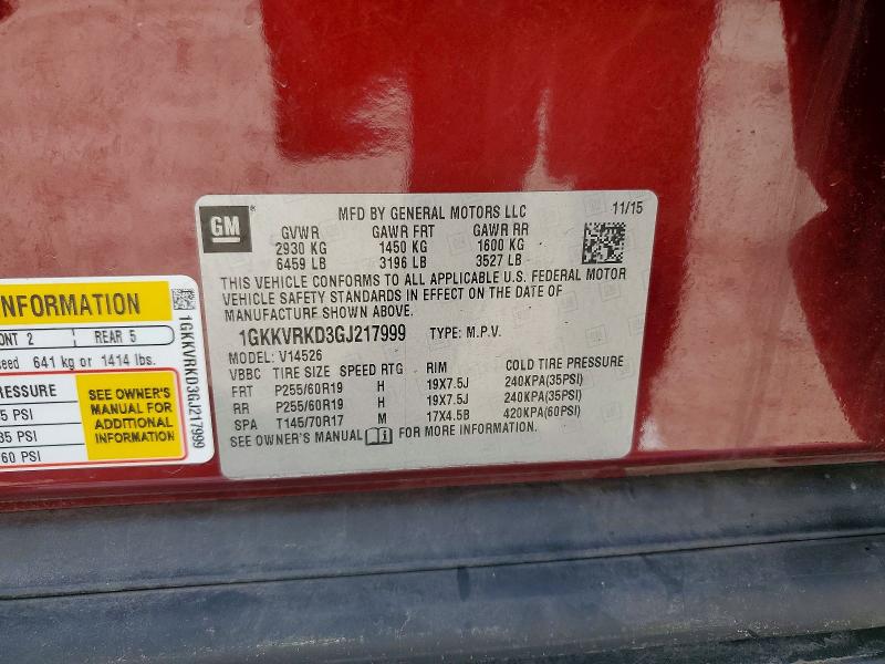 2016 Gmc Acadia მანქანა იყიდება აუქციონზე, vin: 1GKKVRKD3GJ217999, აუქციონის ნომერი: 58224046