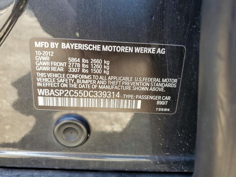 Aukcja sprzedaży 2013 Bmw 535, vin: WBASP2C55DC339314, numer aukcji: 58526816