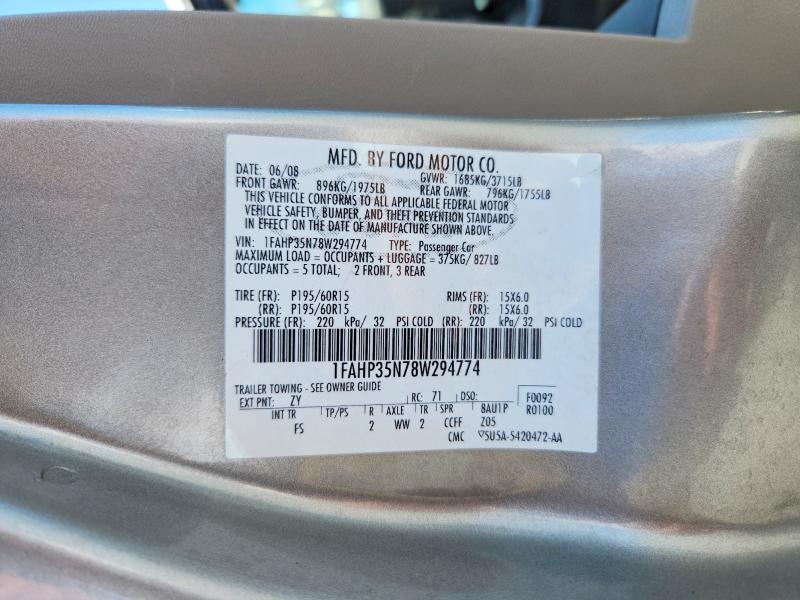 Продаж на аукціоні авто 2008 Ford Focus, vin: 1FAHP35N78W294774, номер лоту: 57088146