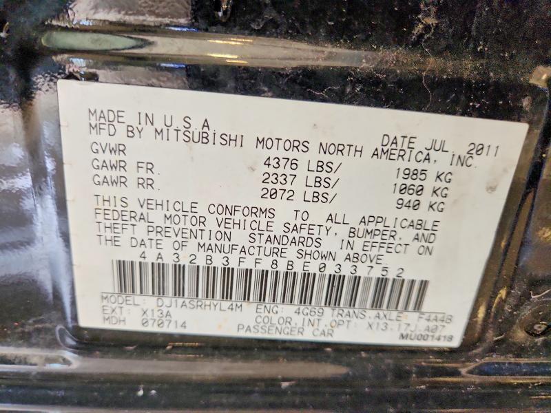 Продаж на аукціоні авто 2011 Mitsubishi Galant, vin: 4A32B3FF8BE033752, номер лоту: 55132576