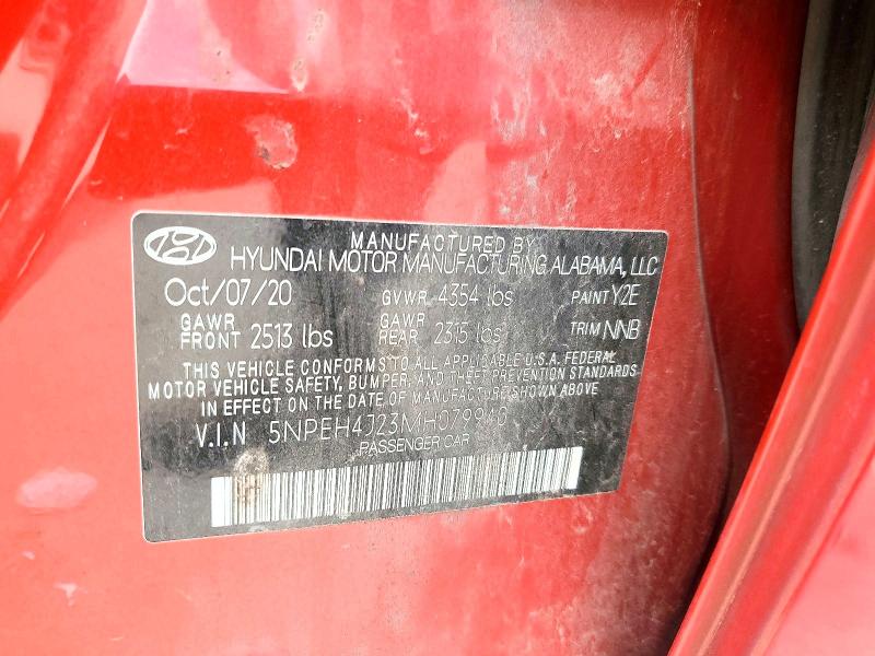 Aukcja sprzedaży 2021 Hyundai Sonata, vin: 5NPEH4J23MH079940, numer aukcji: 58460836