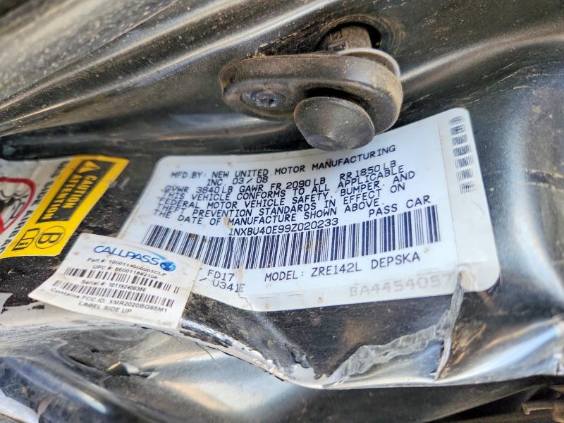 Продажа на аукционе авто 2009 Toyota Corolla, vin: 1NXBU40E99Z020233, номер лота: 55944046
