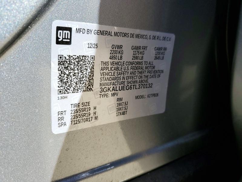 2026 Gmc Terrain მანქანა იყიდება აუქციონზე, vin: 3GKALUEG6TL370132, აუქციონის ნომერი: 58392446