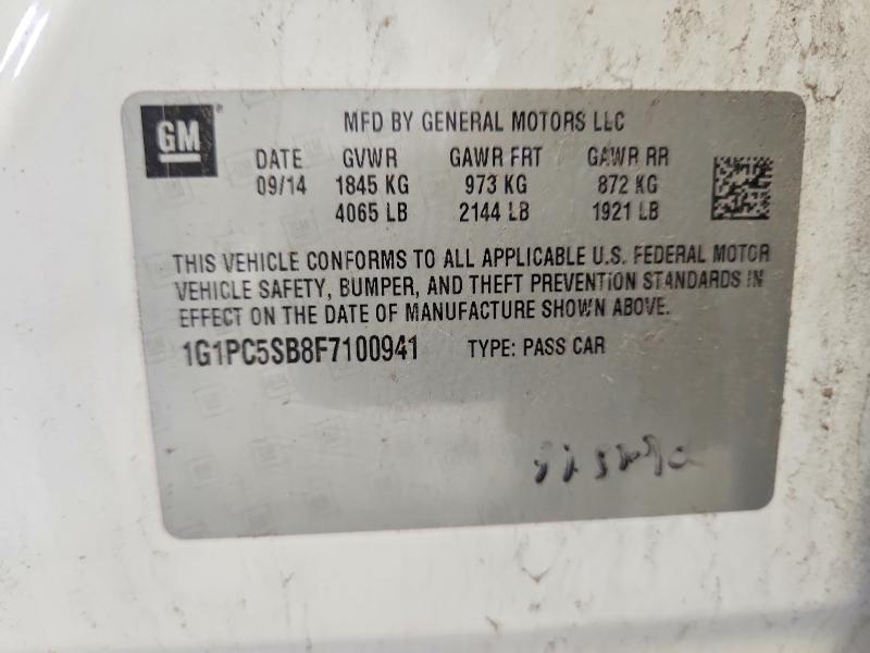 Продажа на аукционе авто 2015 Chevrolet Cruze, vin: 1G1PC5SB8F7100941, номер лота: 58835926