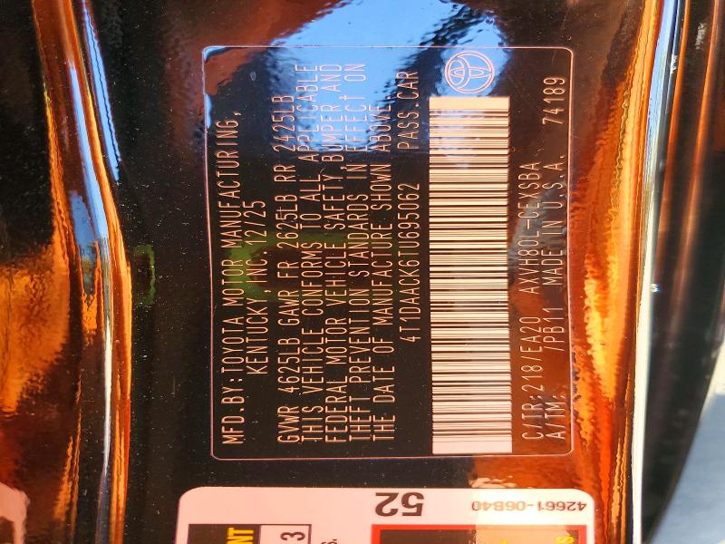57240986 :رقم المزاد ، 4T1DAACK6TU695062 vin ، 2026 Toyota Camry مزاد بيع