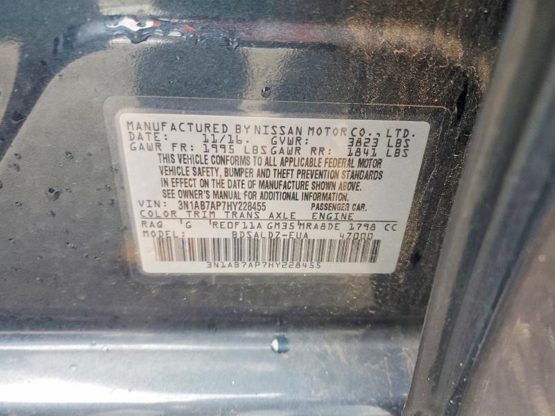 Aukcja sprzedaży 2017 Nissan Sentra, vin: 3N1AB7AP7HY228455, numer aukcji: 57664276
