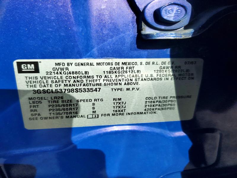 Продажа на аукционе авто 2008 Saturn Vue, vin: 3GSCL53798S533547, номер лота: 85608275