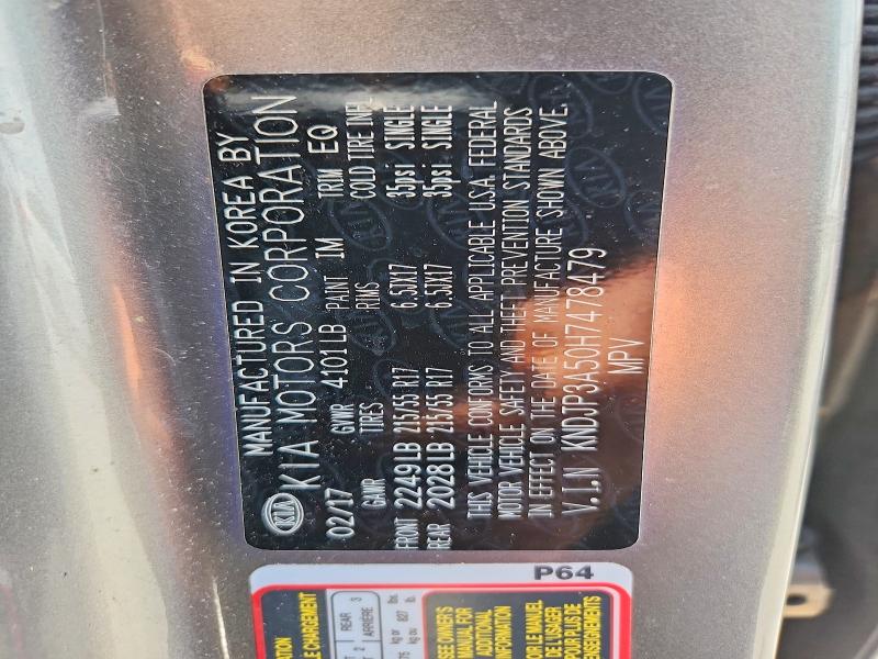Aukcja sprzedaży 2017 Kia Soul, vin: KNDJP3A50H7478479, numer aukcji: 58004636
