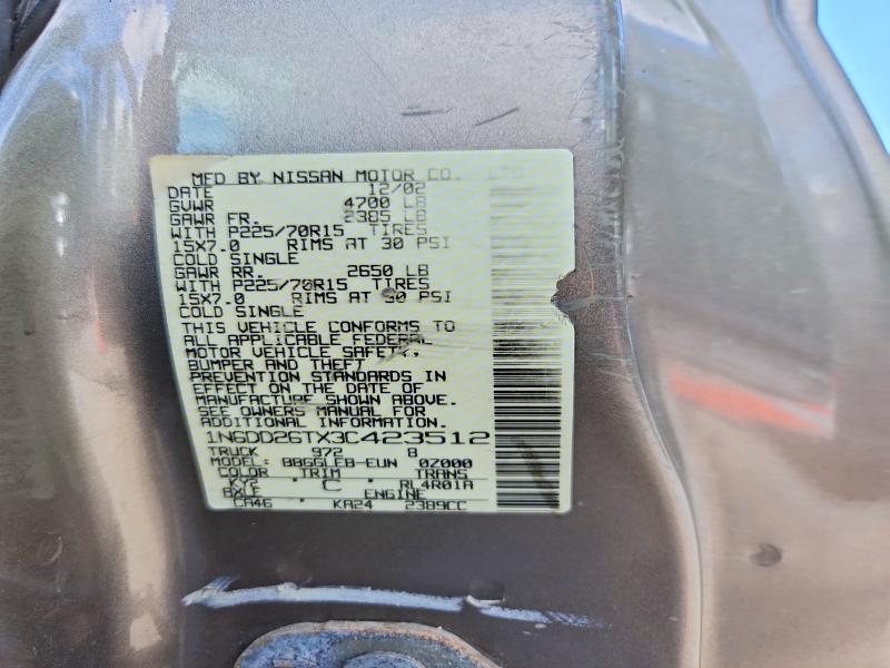 Продаж на аукціоні авто 2003 Nissan Frontier, vin: 1N6DD26TX3C423512, номер лоту: 57710086